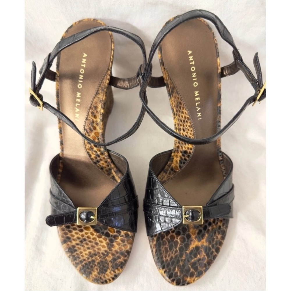 Antonio Melani New Python/Snakeskin Leather Sanda… - image 5